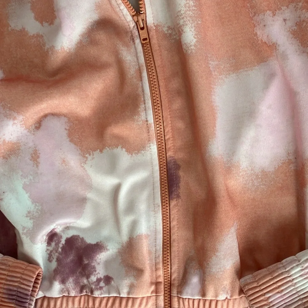 Adidas Girls 7-16 Tricot Printed Fashion Track Jacket in Wonder Clay